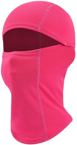 Beehow Kids Balaclava Winter Fleece Ski Mask for Boys Girls Cold Weather Outdoor Sports (Pink)