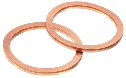 sourcing map Rondelle piatte M26, in rame, 26 mm di diametro interno x 32 mm di diametro esterno x 2 mm di spessore, per viti a bullone, riparazioni di fabbriche, cucine, negozi e costruzioni