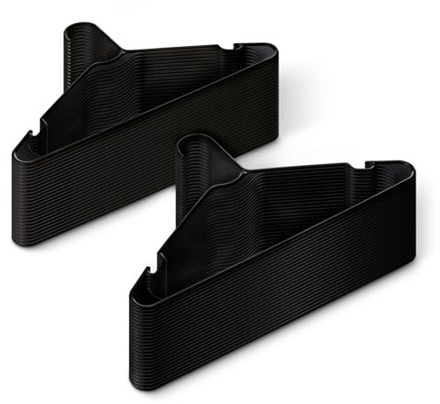 Amazon Basics, grucce in plastica, misura per adulti, colore nero, confezione da 50