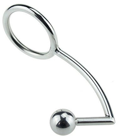 Gancio anale Perline anali con anello per pene, Strumento massaggiatore plug anale per giochi sessuali, Giocattoli sessuali per giochi per adulti principianti (Anello da 45 mm)