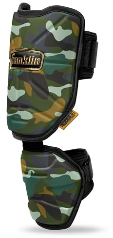 Franklin Sports Baseball Elbow Guard - PRT Series Adult Baseball + Softball Shield for Batting - Protective Elbow + Forearm Pad - Right + Left Hand Hitters - Camo/Gold - One Size - Adult