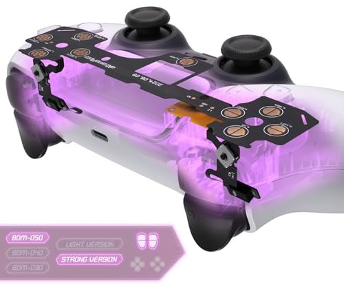 eXtremeRate Micro Switch-Clicky Hair Trigger Kit V2 pour ps5 Manette BDM-050 Boutons d'Épaule,Kit Clicky Micro Switch Boutons Trigger L1R1 L2R2 pour ps5 Controller(Version Tactile Forte)