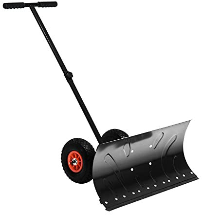 ZHAOXI now hovel with Wheels, now Pusher, Cushioned Adjustable Angle Handle now Removal Tool, 29 Blade, 10 Wheels, Black