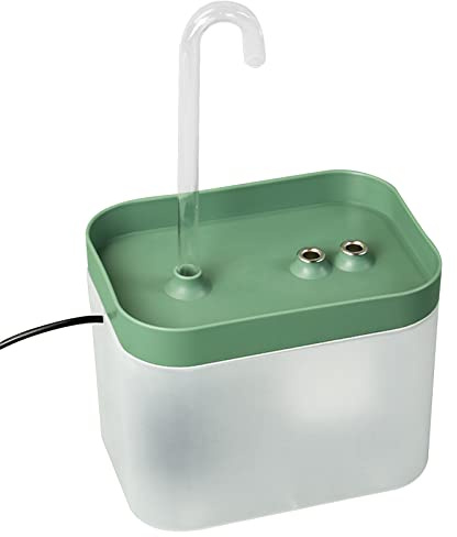 Distributeur d'eau pour fontaine pour chien, capacité d'eau de 1,445,8 g, silencieux, bol d'eau potable automatique avec filtre éponge