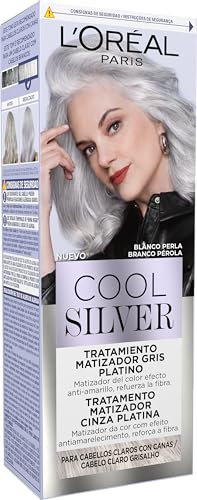 L'Oréal Paris Cool Silver Trattamento Matizzatore Grigio Platino, Tono Bianco Perla, Per Capelli Chiari Con Capelli Grassi. Colorazione dei capelli senza ammoniaca