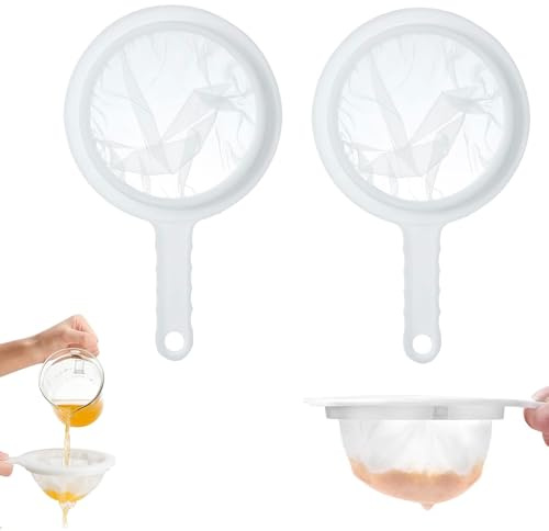 2 Stück Sieb Fein,Plastiksieb Kefir,Haarsieb Küche,Feines Sieb,Passiersieb,Küchensieb Kunststoff,Geeignet Zum Filtern Von Joghurt,Mehl Und Honig