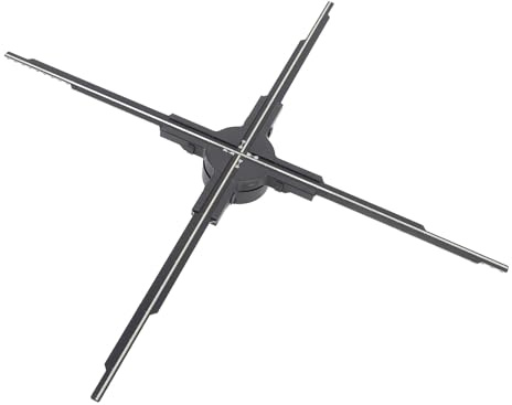 CCYLEZ 640 LED 3D Hologram Fan 60cm, 4 Blad Holografiska Projektor Kommersiell Reklamdisplay med app- och PC -programvara för Detaljhandel/utställning (EU)