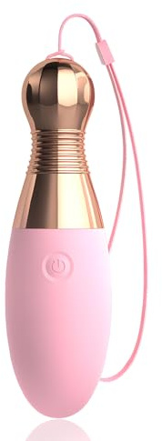 Oziral Vibromasseur stimulation du point G et du clitoris 10 modes de vibration jouet sexuel pour couples et femmes œuf vibrant rechargeable style boule de bowling rose