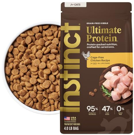Instinct Ultimate Protein, Natural Dry Cat Food, Grain Free Recipe - Cage Free Chicken, 4 lb. Bag