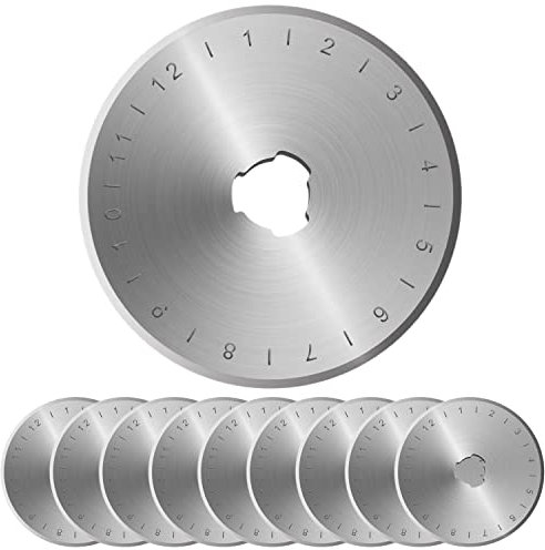 DealKits 10 Stück Ersatzklingen, 45 mm Edelstahl Rollmesser Rundklingen