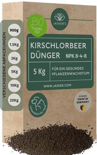JASKERS® Kirschlorbeer Dünger 5 Kg | Perfekter Kirschloorbeerdünger Für Alle Lorbeer Pflanzen | Nährstoffreicher Organischer Dünger + Magnesium