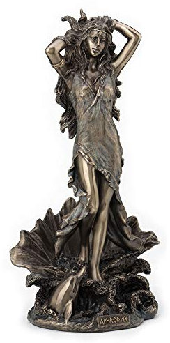 Veronese Design Statue Aphrodite Rising from The Sea - Déesse Grecque Romaine - Finition Bronze Antique - 29,8 cm