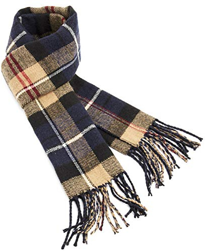 CityComfort Mens halsduk, reversibel tartan halsduk för män, herrgåvor, En storlek, Blå/brun