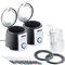 Rosenstein & Söhne Friteuse: 2er-Set kompakte Tisch-Fritteusen mit Fondue-Set, 0,9 Liter, 840 Watt (Hot-Pot-Topf, Minifritteuse, Käsefondue)