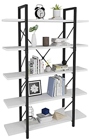 YITAHOME Bücherregal mit 5 Etagen, Freistehendes Regal 180 x 30 x 120 cm, Standregal Dekorative Aufbewahrungsregale im Schlafzimmer/Wohnzimmer/Heimbüro, Bücherhalter-Organizer