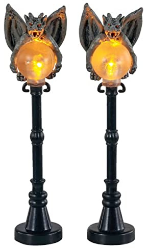 Lemax Gargoyle Lamp Post, Set of 2, Battery Operated (4.5V) #14829