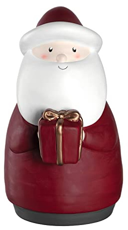 LEONARDO HOME Natale Weihnachtsmann 1 Stück, Weihnachts-Figur mit Geschenk Xmas, festliches Geschenk, Weihnachtsdekoration, rot gold weiß, 27 cm, 034861