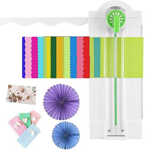 12 en 1 Coupe-Papier - Outil de Découpe de Bords Décoratifs pour Scrapbooking, Cartes, Album Photo, Bureau, École, Maison