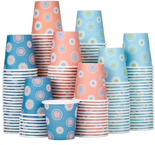 SIUQ 300 Pack 3 oz Paper Cups, Disposable Bathroom Cups, Mini Mouthwash Cup