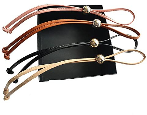 LUMoony 4Pcs PU Leder Eimertasche Kordelzug Lederschnur für Eimertasche Zugschnur Bündel Verstellbarer Kordelzug aus Leder Tasche Kordelzug Oben Rucksack Bungee Schnur mit Kordelzug Bunche Zubehör