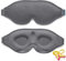 2025 Innovative Sleeping Mask for Men and Women 100% Light Blocking Ergonomic Adjustable Eye Mask with Earplugs for Sleep, Nap, Meditation, Travel, Comfortable Night's Sleep (Grey)