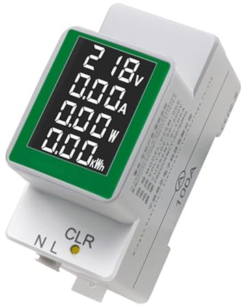 Jadeshay Contatore di Elettricità, PZEM-008 Contatore Energia Elettrica AC50-300V/100A Amperometro Tester di Tensione Wattmetro con Retroilluminazione per la Misurazione del Circuito Domestico