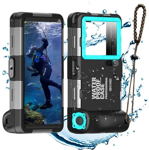 IPX8 wasserdichte Handyhülle zum Schwimmen unter Wasser Hülle Universal Smartphone Tauchen Abdeckung für iPhone 17 16 15 11 Samsung S26 S21 Huawei Google OnePlus Xiaomi Redmi LG(2.Generation Blau)