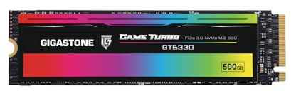 Gigastone M.2 SSD 500 GB PCIe 3.0 NVMe SSD 3.000 MB/s, discos duros internos de estado sólido para juegos, actualización, almacenamiento de computadora portátil, respuesta de alta velocidad para