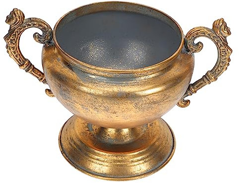 VANZACK Vintage Blumentopf Aus Metall Vintage Milchkännchen Verzinkter Pflanzkübel Botanisches Dekor Pflanzenbehälter Saftiger Pflanzentopf Anlage Dekorationen Eisen