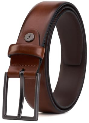 FENIX LOS ANGELES Gürtel Herren Farbe Desert Cognac Größe 100 cm, nickelfreie Schnalle 30 mm breit, nachhaltiger & verstellbarer Herrengürtel, perfekt für Anzug & Jeans