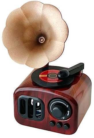 MUSISALY Musikbox Aus Kunststoff in Grammophon-form Dekoratives Grammophon Für Wohnungen Büros Und Restaurants Kreatives Geschenk Und Tischdekoration Mit Vielfältigen Anwendungsmöglichkeite