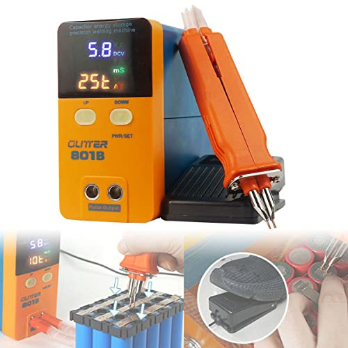 Saldatrice a Punti a Batteria 801B, saldatrice a Punti per accumulo di energia con condensatore da 11,6 KW, con Penna per saldatrice a Punti, per Costruzione di pacchi batterie al Litio 18650, 14500