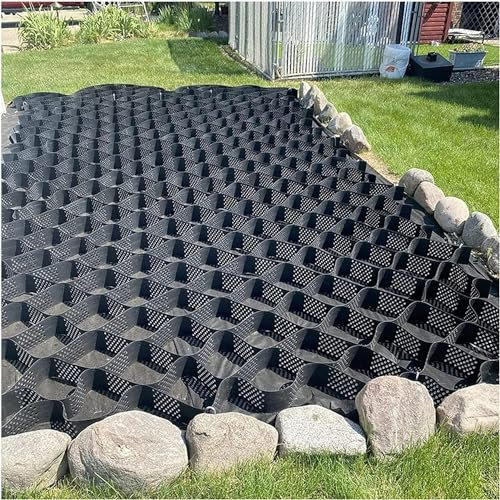 FBJAMZ Geogitternetz, Mehrzweck-Gitterstabilisator, robuste Bodenpflastersteine ​​für die Garten- und Hoflandschaftsgestaltung (5x10m/16x32.8f)