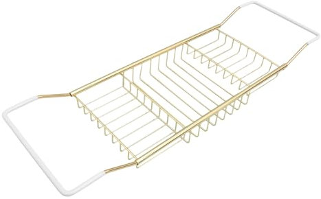 PAMINGONO Ausziehbare Badewannenablage Edelstahl Rostfrei rutschfest Badablage Für Badewanne Ablagehalter Multifunktional Mit Glatter Oberfläche Und Einfache Reinigung