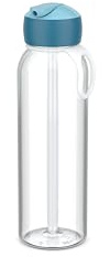 Mepal - Wasserflasche Flip-Up Campus - Auslaufsichere Trinkflasche für Schule & Unterwegs - Transparente Trinkbecher - BPA-frei & Spülmaschinenfest - 500 ml - Cool blue