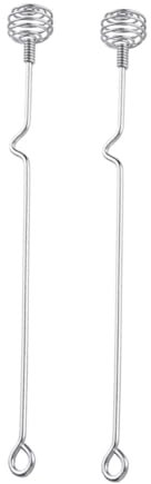 TOPPERFUN 2piezas Cucharas Inoxidable Para Bebidas Mango Utensilios De Cocina Para Café y De Resistentes y Fáciles De Limpiar