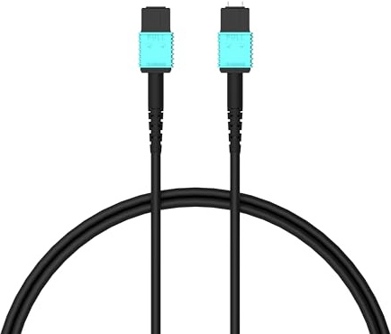RUIPRO Cable MPO macho-hembra, fibra óptica pura blindada, 7 fibras, 2 m | Compatible con placas de pared Keystone MPO para facilitar el tendido y la extensión de fibra en instalaciones empotradas