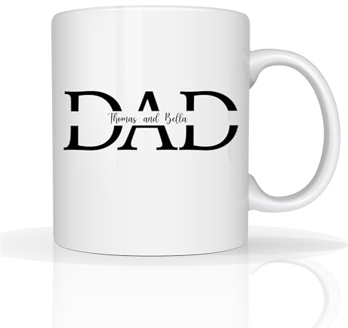 Star Online Personalised Mug Fathers Day Gift Custom Photo Mug Gifts for Daddy 11oz Ceramic Coffee Cup Best Dada Ever Daddy Birthday Presents (Dad Name)