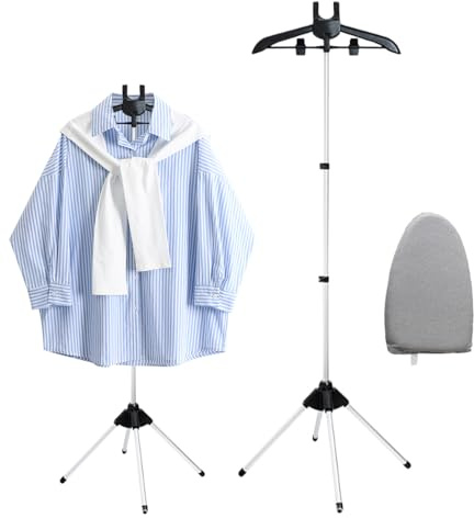 Soporte para plancha de vapor, portaaparato de vapor portátil para planchado, equipo de cuidado textil plegable con planchado para abrigos chaquetas pantalones vestidos
