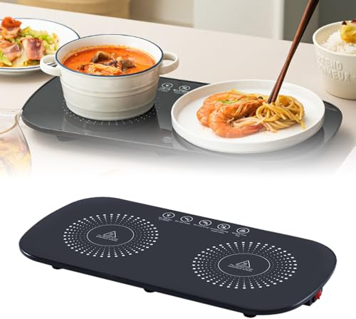 Chauffe Plat Electrique, Plateau Chauffant, Chauffe Assiettes Électrique, Plateaux De Réchauffement, Plat Pour Garder Les Plats Au Chaud, Convient Pour Fêtes, Buffets, Réunions De Famille
