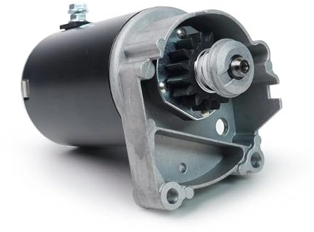Arrancador de cortacésped Compatible con Motores Bri Strat de 14, 16 y 18 HP. Reemplazo de Motor de 12 voltios 399928, 495100, 498148#5744, 16 Dientes en Sentido antihorario.