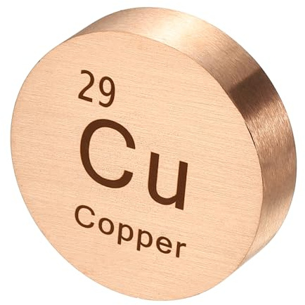 PATIKIL Pisapapeles De Cobre, Bloque Redondo De Cobre De 1 Libra Pisapapeles De Metal Pesado Para Escritorio Decoración De Oficina