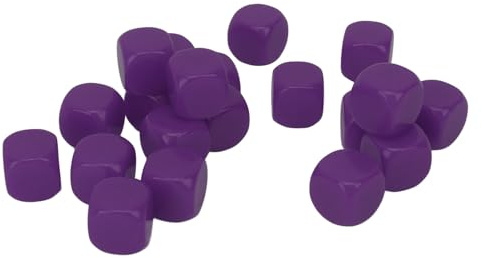 Generic Runda Hörntärningar, Givna 20 Stycken för Brädspel (Purpur)