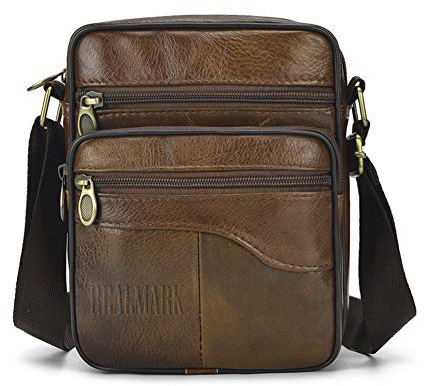 Realmark Cuero Bolso Bandolera Messenger Hombro Negocios Monedero Bolsa Bolsa portaordenador de los Hombres