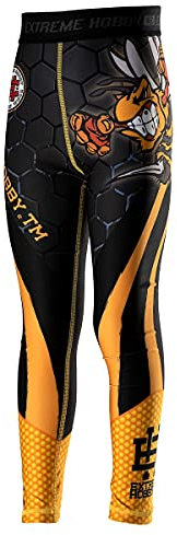 EXTREME HOBBY Sportleggings für Kinder Angry WASP, Thermoaktive, Elastische, Kompressionspassform, Gymnastik, Schnell trocknendes Outdoor