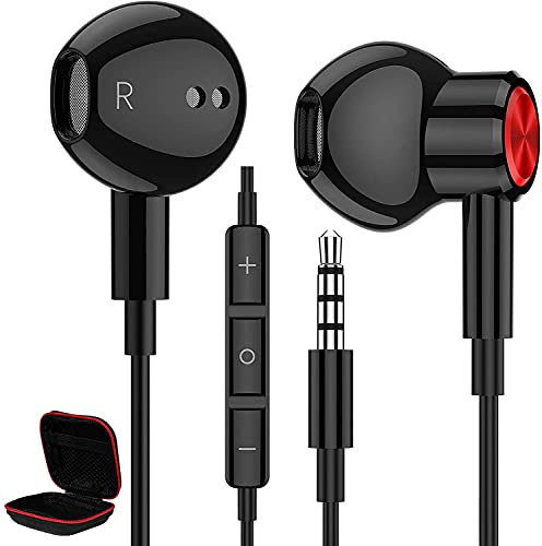 Cuffie con Filo HiFi Stereo,Cuffie in Ear Magnetici Auricolari 3,5 MM,Cuffie con Microfono e Controllo del Volume per Samsung Galaxy A25 A05s A15, per Redmi A3 14C Note 14 13 12 per Huawei P40 30 Lite
