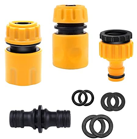 Raccordi per Tubo da Giardino in Plastica,4 pcs Raccordi per Tubi Irrigazione Raccordo Tubo Acqua Giardino Attacco Rapido Acqua Adattatore Rubinetto Canna Acqua Attacco Tubi Giardino Connettori