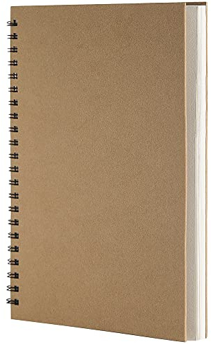A4 Portrait Sketchbook, Spiral Bound Sketch Pad, 60 Pages/30 Sheets Recycled Hard Cover Cartridge Paper White Drawing Artist Paper 160gsm DS02A401