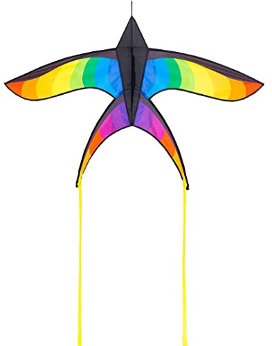 HQ Swallow Kite Rainbow Schwalbe Kinderdrachen ab 8 Jahre für wenig Wind