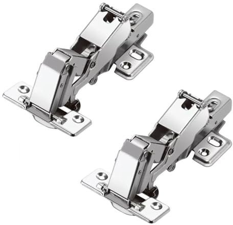 anchak 2er 165 bis 175 Grad Topfscharnier Eckanschlag Rostfrei Schrankscharnier Schließautomatik Automatikscharnier Dämpfung Scharniere für Küchenschrank Kleiderschrank Schranktür Möbel